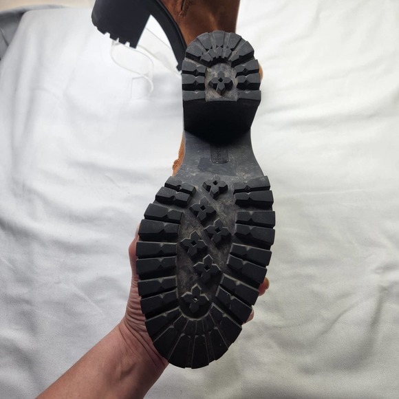 Rebecca Minkoff Milana Suede Booties Shearling Lined Chunky Block Heel Size 10.5 - Picture 5 of 13